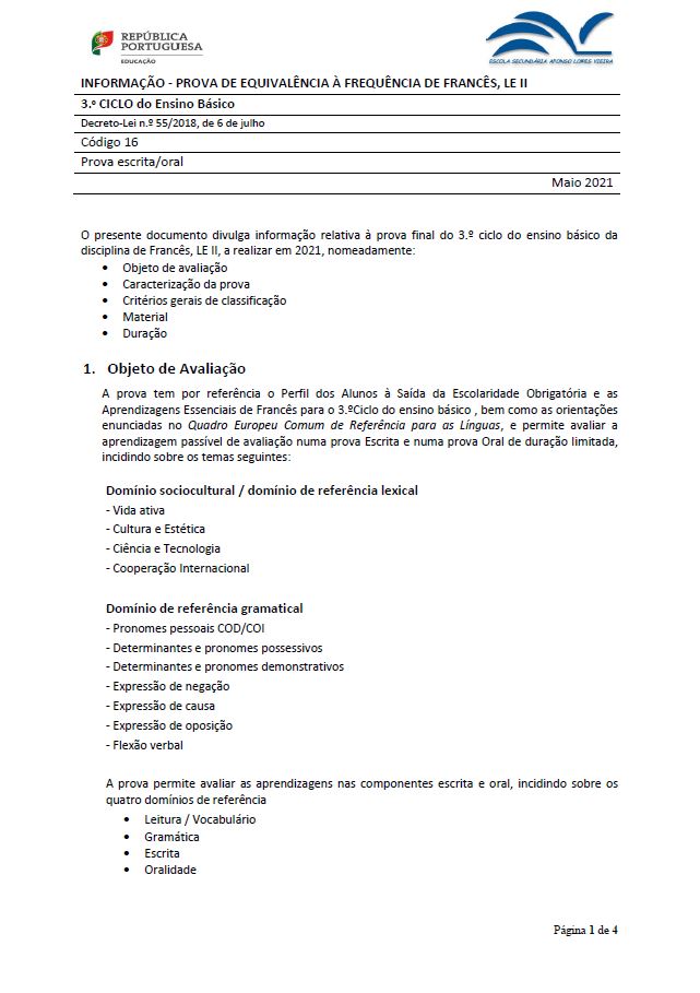Informação Prova