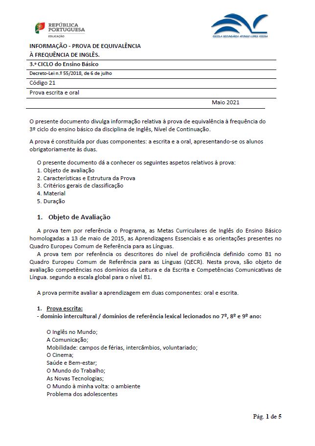 Informação Prova