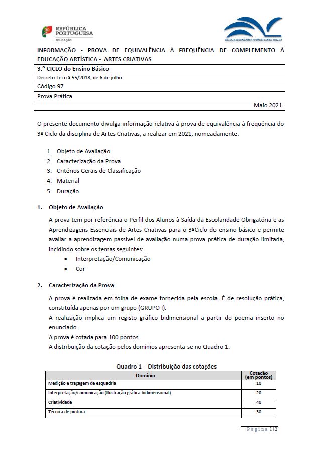 Informação Prova