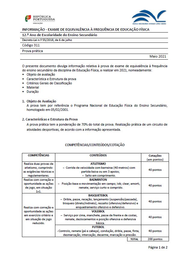 Informação Prova