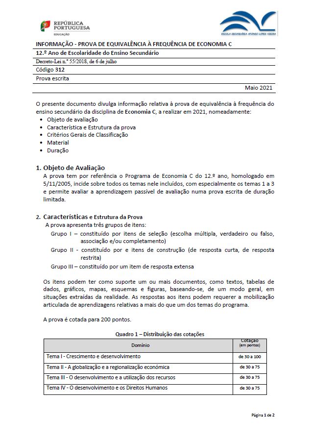 Informação Prova