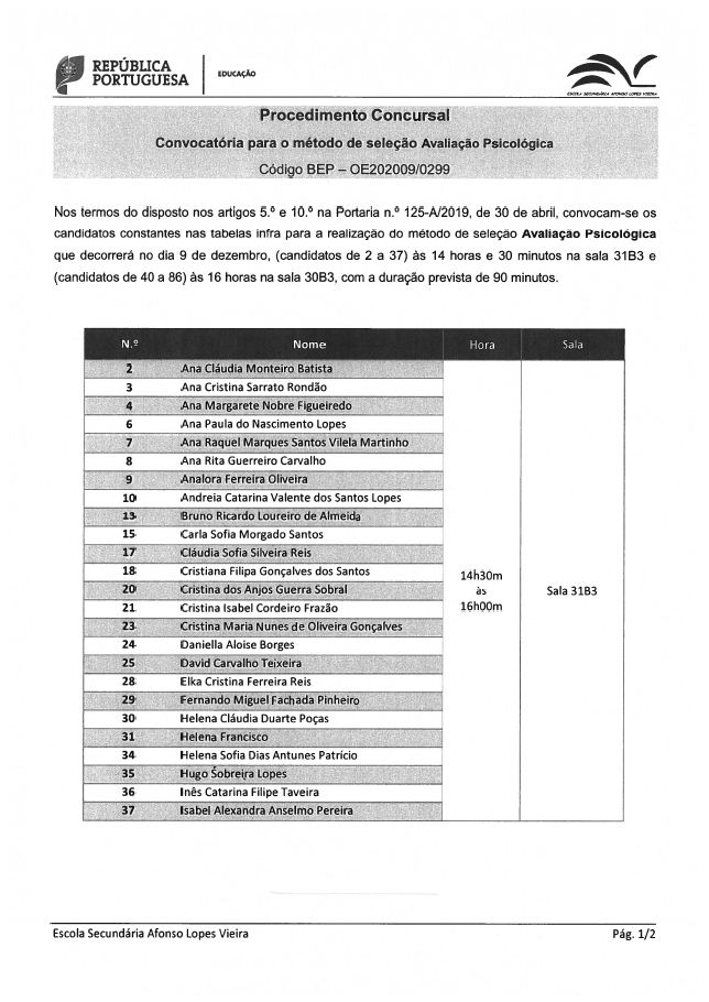 Concurso Assistentes Técnicos