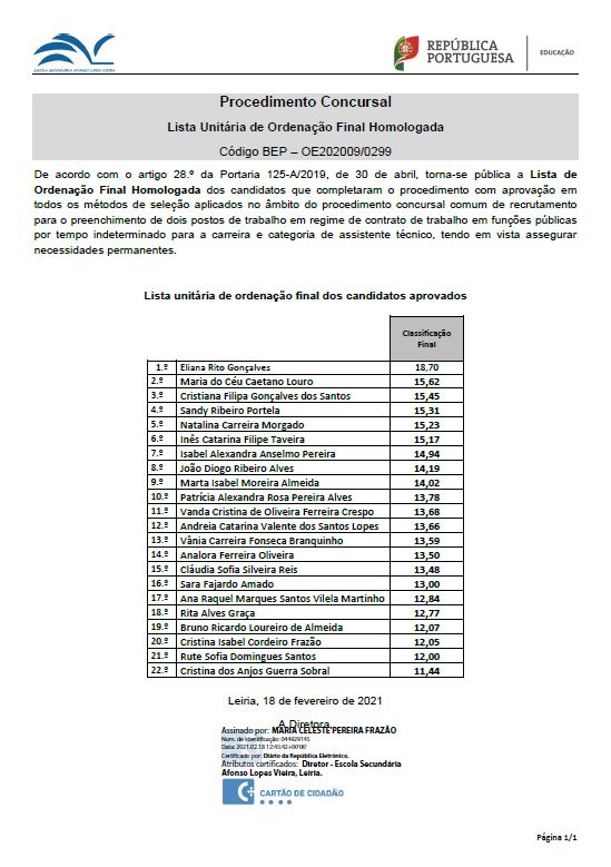 Concurso Assistentes Técnicos