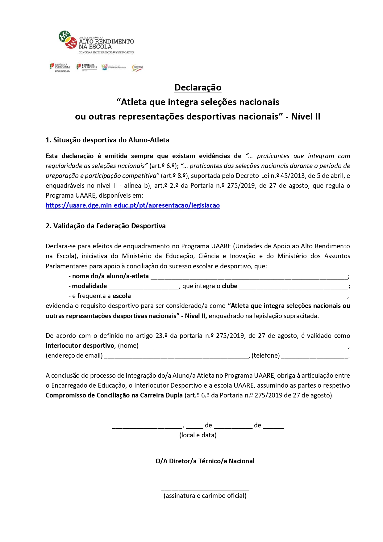 Declaracao UAARE Nivel II 2024 25 page 0001