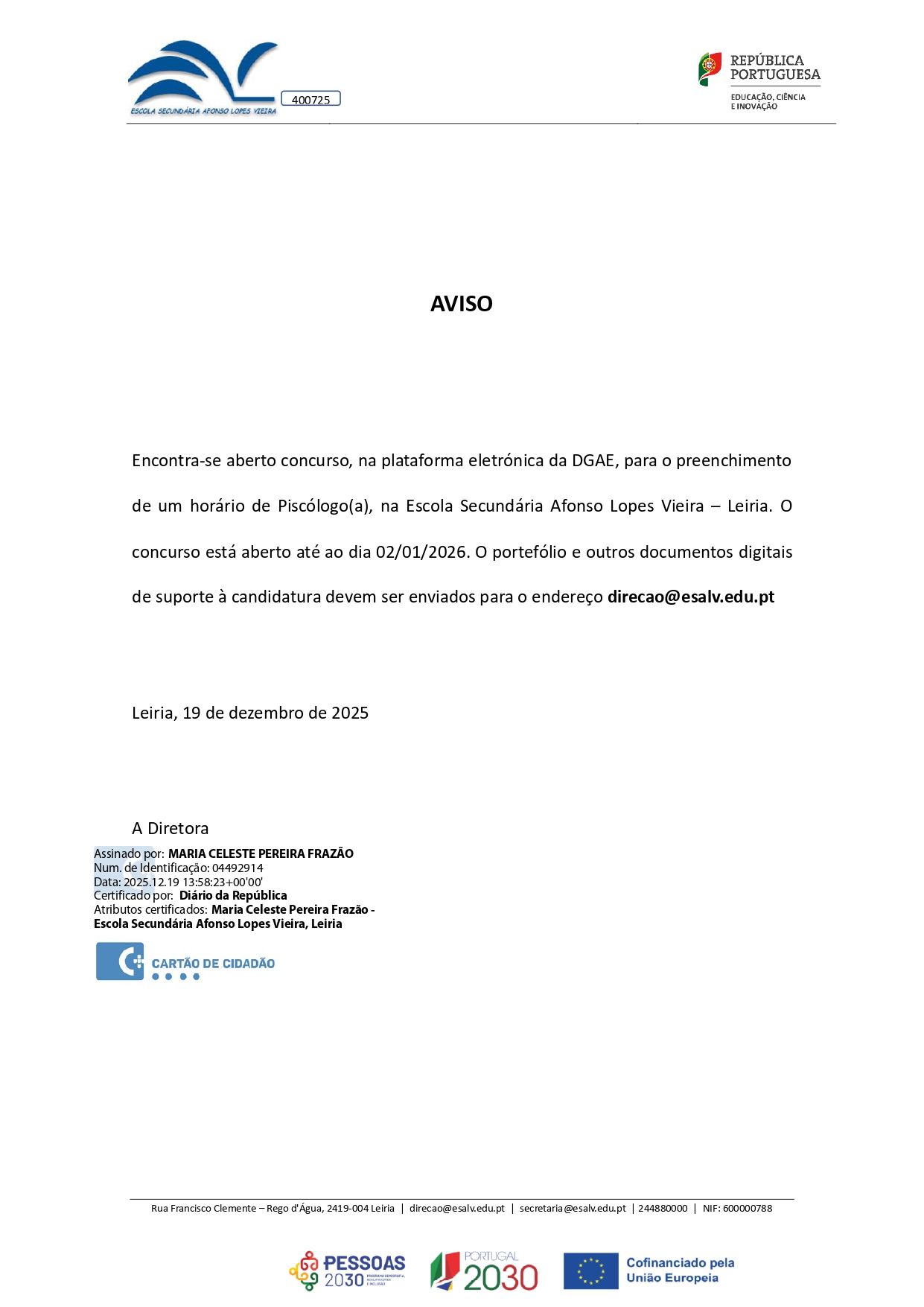 AVISO signed page 0001
